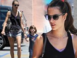 Who wears short shorts? Alessandra Ambrosio beats the LA heat in tiny shorts that expose her never-ending legs