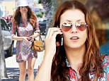 Spring dress: Kate Walsh stepped out in a short, multi-coloured paisley dress on Tuesday while running errands in Los Angeles