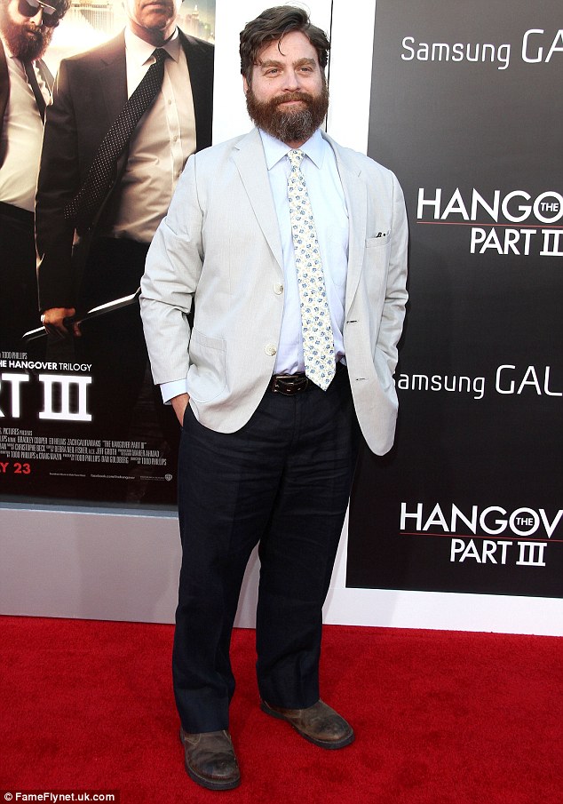 Heart of gold: Zach, pictured at The Hangover 3 Premiere on Monday night, has known Mimi for over 18 years