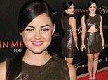 Shining bright! Pretty Little Liars' Lucy Hale flashes her taut tummy in metallic dress as she is awarded Rising Star gong at Gracies