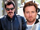 Ewan, is that you? Ginger-haired McGregor is unrecognisable as he debuts new jet black hair and matching mustache after a day at the salon