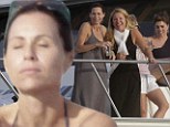 With her Circle Of Friends: Minnie Driver soaks up the sun as she cruises the Mexican coastline with a gang of pals