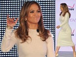 White hot! Jennifer Lopez puts her curves on display as she launched her own cell phone company 