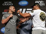 You first: Antonio 'Bigfoot' Silva (right) will take on Cain Velasquez in a rematch in Las Vegas