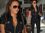 The former Spice Girl looked glamorous in her skin-tight black outfit as she left the French Riviera with her husband Stephen Belafonte.