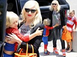 Gwen Stefani brings her sleepy Spider-Man and soccer star sons to a Noah's Ark exhibit