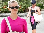 Something Elle Woods would wear! Reese Witherspoon flaunts toned body in hot pink workout wear