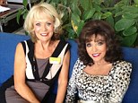 Bringing the glam to the Costa Del Sol: Joan Collins with her Benidorm co-star Sherrie Hewson on location in Spain