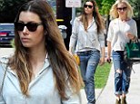 Feeling a little distressed? Jessica Biel and Sarah Michelle Gellar leave the polished look behind for rough and rugged jeans