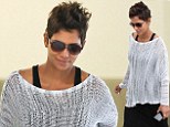 California calling! Halle Berry shows off her laid-back maternity style as she jets into Los Angeles from X-Men film set