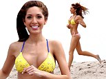 Farrah-watch! Pneumatic Teen Mom star Abraham spills out of mismatched bikini as she runs down Miami beach