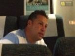 Bragger: This picture of a man on a Philadelphia train boasting of affairs was posted on Facebook 