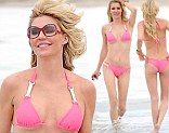 LeAnn doesn't intimidate me... Brandi Glanville showed off her enviable bikini body on the beach in Malibu, California