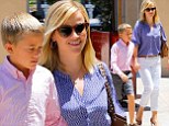 That's one perk of having a famous mother! Reese Witherspoon treats son Deacon, 9, to a pricey lunch date in Beverly Hills 