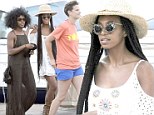 Island life: A trendy Solange Knowles goes for a stroll around the island of Hvar in Croatia with her friends