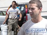 That's really getting into character! Shia LaBeouf wears same army costume for THIRD time in a row whilst running errands...ahead of filming new movie 