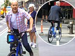 'Get off, it's the town's bike!' Bruce Willis rides Manhattan's bike-sharing service Citi Bike to the Late Show with David Letterman