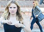 Case of the missing baby body! Kristen Bell shows off her post pregnancy figure on set as mystery solving character Veronica Mars