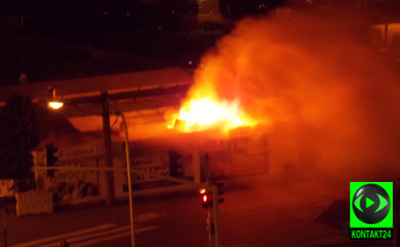 Nocny pożar na bazarze