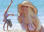 Miss Ocean Shores strikes again! Courtney Stodden squeezes her voluptuous DD-figure into a tiny bikini to hang loose on the beach