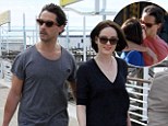 UK actress Michelle Dockery and her new boyfriend are spotted at Marco Polo Airport in Venice, Italy.