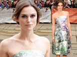 Into the woods she goes! Keira Knightly is stunning in a forest-inspired dress as she and Adam Levine welcome their film to the Toronto Film Festival