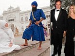 Alexandra Aitken, the socialite daughter of Jonathan Aitken (right) is said to have split from her Sikh warrior husband Inderjot Singh (left and centre).