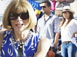 Anna Wintour breaks from NYFW to watch Women's final at the US Open... as Eva Longoria cheers with pal Ricky Martin