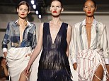 The Altuzarra Spring 2014 collection is modeled during Fashion Week, Saturday, Sept. 7, 2013, in New York. (AP Photo/Jason DeCrow)