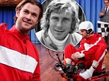 That's hardly in keeping with James Hunt's legacy! Rush star Chris Hemsworth goes from F1 star to kiddie car on Jimmy Fallon 