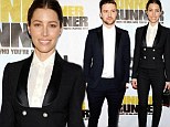 Two become one! Husband and wife Justin Timberlake and Jessica Biel dress in matching outfits at Runner Runner premiere