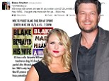 Blake Shelton mocks Westboro Baptist Church in series of hilarious tweets after it threatens to picket his concert and labels him an adulterer for divorcing his first wife 