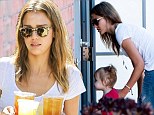 Jessica Alba and daughter Haven at the Honest Company's offices 