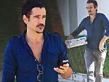 Special delivery! Incognito Colin Farrell looks good enough to eat as he throws a pizza party for a friend
