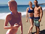 'Fitness queen' Ireland Baldwin shows off her toned figure in sporty two-piece as she enjoys bodysurf with boyfriend Slater Trout