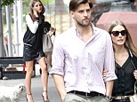 Only the best for Mr Butler! Olivia Palermo dresses up to walk prized pooch... but switches to flats to meet Johannes Huebl