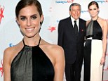 Girls' Allison Williams wears patchy halter gown to pose with Tony Bennett at his ETA gala