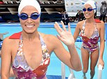 Charity swim: Nikki Reed joined extreme athlete Diana Nyad on Wednesday for a fundraising swim in New York City to help Hurricane Sandy victims