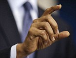 President Barack Obama gestures as he talks about the the budget and the partial government shutdown, Tuesday, Oct. 8, 2013