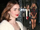 Who knew they were pals? Lily Collins and Ciara grab dinner together after striking up a friendship at Paris Fashion Week