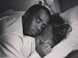 Publicity love: Cassie posts candid picture of boyfriend Diddy sleeping on top of her in bed but fans question who snapped it?