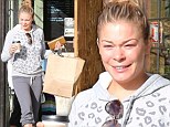 Make-up free LeAnn Rimes dresses down for a coffee run as she takes time out from filming her reality TV show