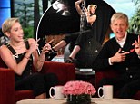 Signature look: Miley Cyrus and Ellen DeGeneres stuck their tongues out during an interview that will air on Friday on The Ellen DeGeneres Show