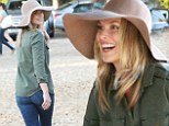 Pumpkin time: Ali Larter took her son Teddy on Monday to the celeb favourite Mr. Bones Pumpkin Patch in West Hollywood, California