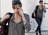 I just called to say I love you! Jennifer Garner chats on phone as she picks daughter Seraphina up from karate class