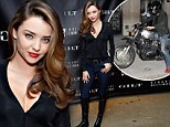 Miranda Kerr stomps into event wearing seriously sexy leather boots... so she can climb on Orlando Bloom's motorbike later 