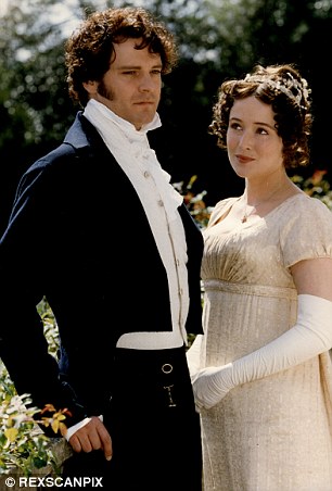 Iconic roles: Colin as Mr Darcy alongside Jennifer Ehle's Elizabeth Bennet in the acclaimed BBC adaptation of Pride and Prejudice and as Mark Darcy in Bridget Jones Diary 