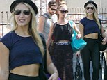 Practice makes perfect! Emma Slater and Peta Murgatroyd show off fab abs as they head to Dancing With the Stars rehearsal