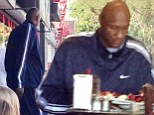 Breakfast of champions! Lamar Odom eats a sensible meal after reports claimed he was losing wait due to 'drug abuse'
