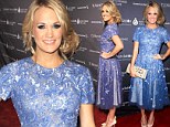 Blown Away! Carrie Underwood dazzles in embellished gown as she receives the 2013 Artist Achievement Award at the TJ Martell Foundation 38th Honors Gala